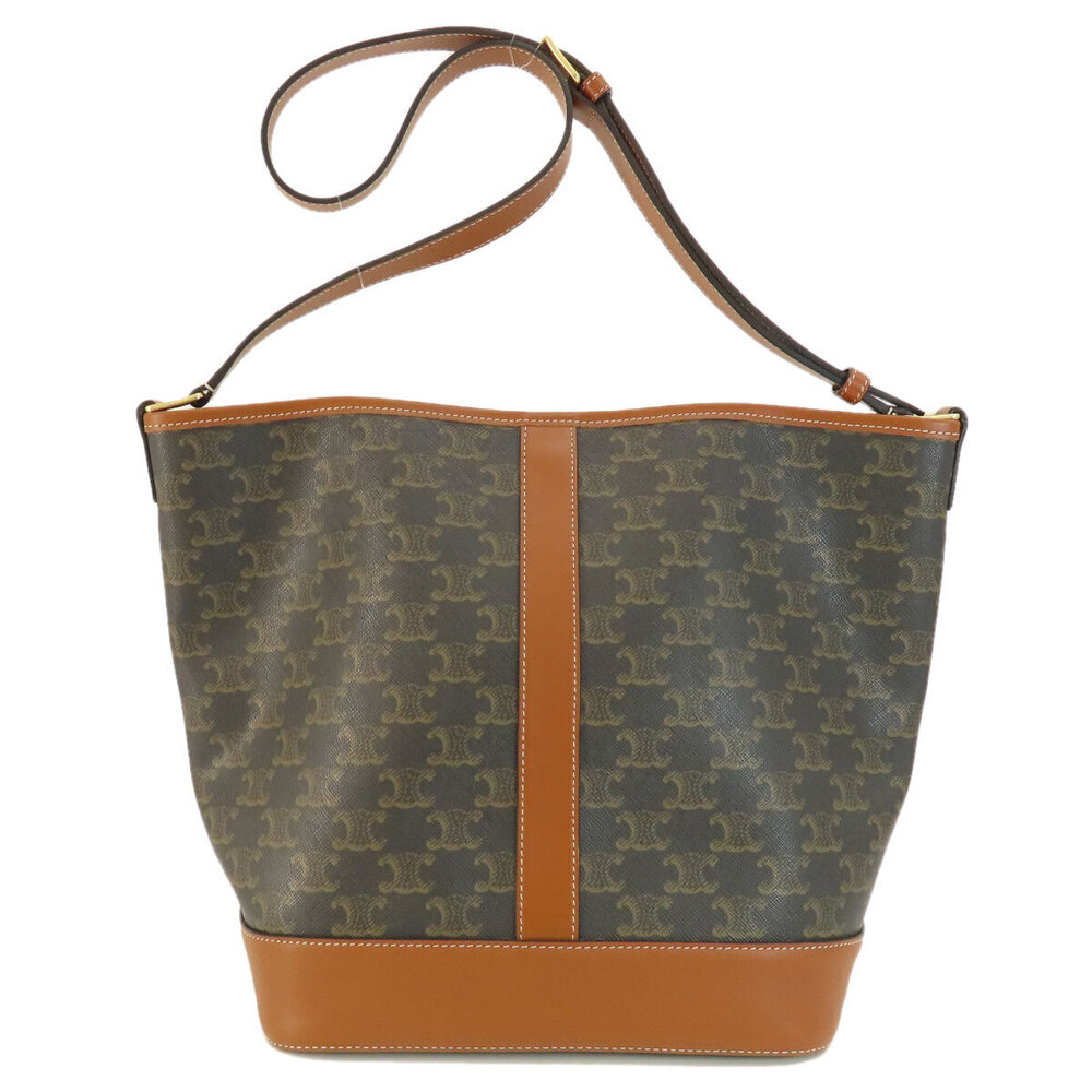 Celine Triomphe Bucket Hobo Bag Black